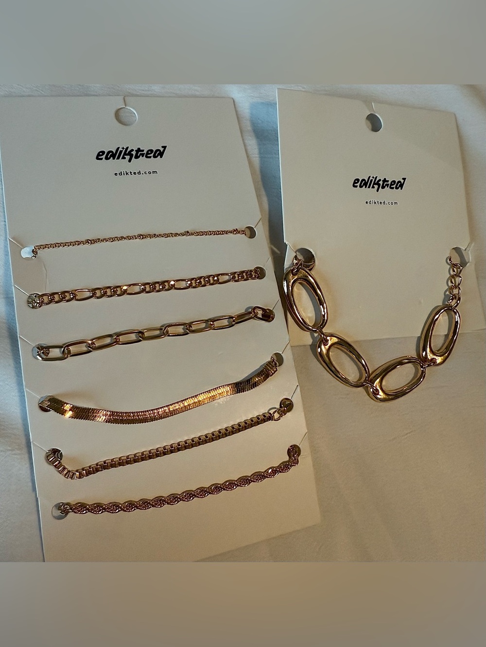 Edikted Gold Layered Bracelet Set